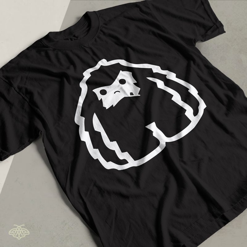 Sasquatch design on black t-shirt